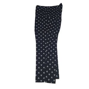 J Jill Pants Trousers Womens 12 Paisley Hearts Black